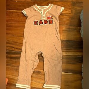Disney Pixar Cars Lightning McQueen Romper 24M Toddler Boys Short Sleeve (k1)
